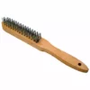 FARTOOLS Brosse Acier Manuelle à Manche Bois 4 Rangs