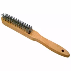 FARTOOLS Brosse Acier Manuelle à Manche Bois 4 Rangs