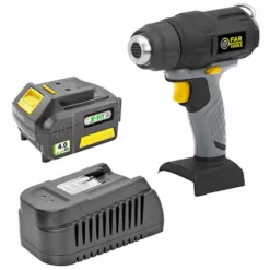FARTOOLS Pistolet à Air Chaud 550° Sans Fil KIT XF-HEATERGUN - 18 V 4,0 Ah Avec Chargeur