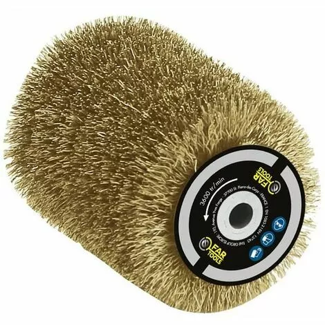 FARTOOLS Brosse Fil Laitonné 0,3mm Ø80mm - L 100mm Pour Décaper/dégriser 1 FARTOOLS Brosse Fil Laitonné 0,3mm Ø80mm - L 100mm Pour Décaper/dégriser