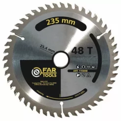 FARTOOLS Lame De Scie Circulaire Carbure D. 235 X 25,4 X 2,4 Mm 48 Dents